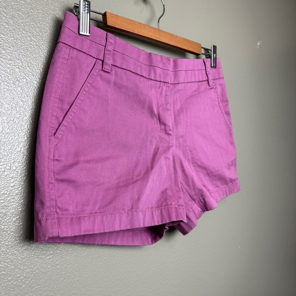 J. Crew Purple Chino Shorts Size 2 - Picture 2 of 5